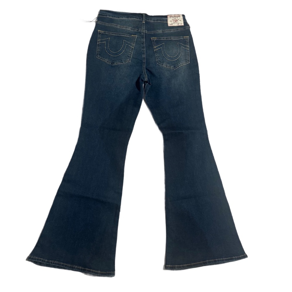 True Religion Women’s Flare Jeans NWT Y2K Size 30 Dark Wash Designer Denim - Picture 10 of 11